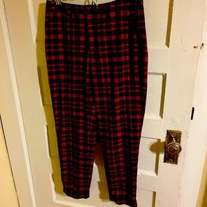 Cropped Plaid Pants
